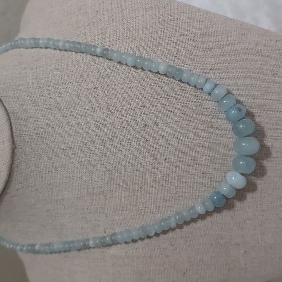 Jay King Sterling Silver Aquamarine Graduated Bead Necklace NIB - Picture 2 of 9